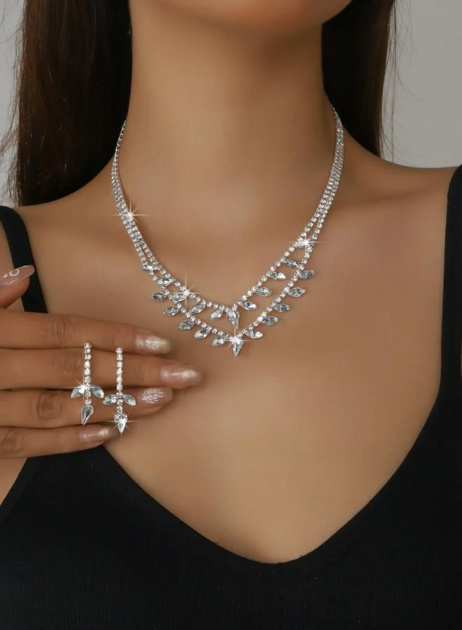 Take Two 2-Piece Embellished Necklace And Earrings Jewelry Set